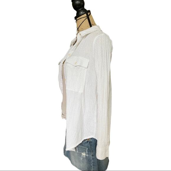 Anthropologie Pilcro  Classic Textured Style No. 4110317990117 white SIZE XS - Picture 7 of 15